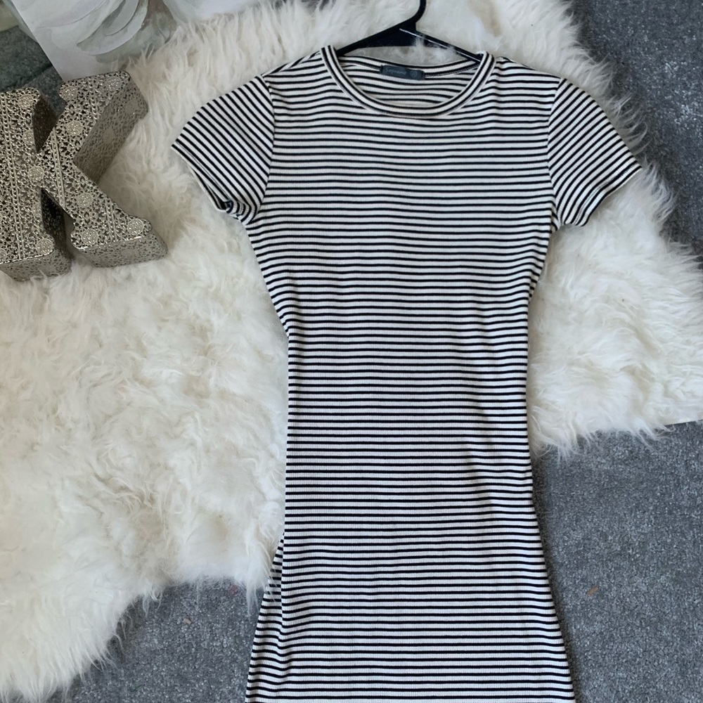 Stripped casual dress